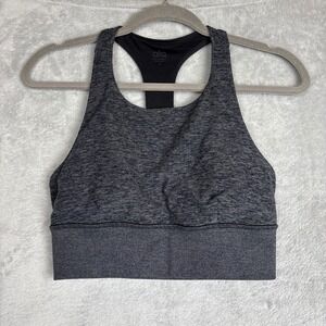Alo Yoga Alosoft Serenity Bra Black Heathered‎ Racerback Medium Pilates Yoga